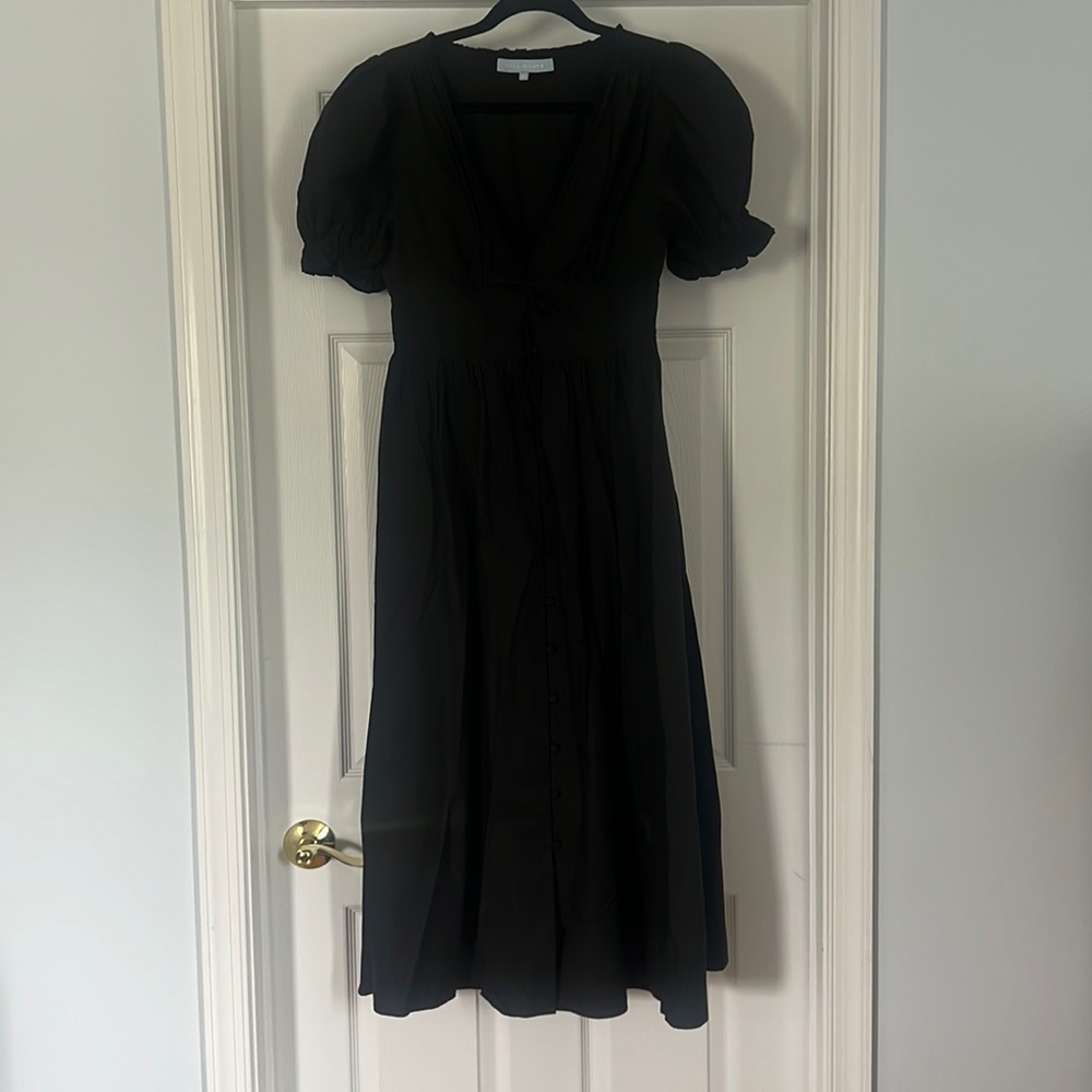 Hill House Sabrina dress in black, size small, EUC